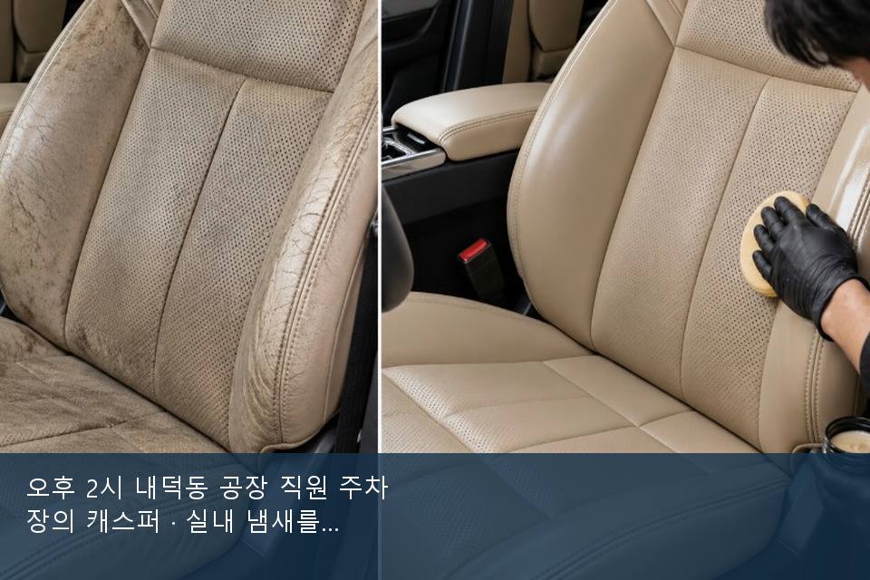 오후 2시 내덕동 공장 직원 주차장의 캐스퍼 · 실내 냄새를 연 기록